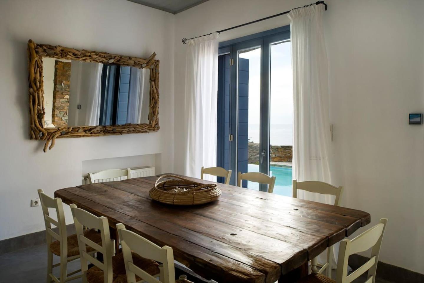 Luxury Cycladic Villa-Enjoy Infinity Pool Sunsets Koundouros المظهر الخارجي الصورة