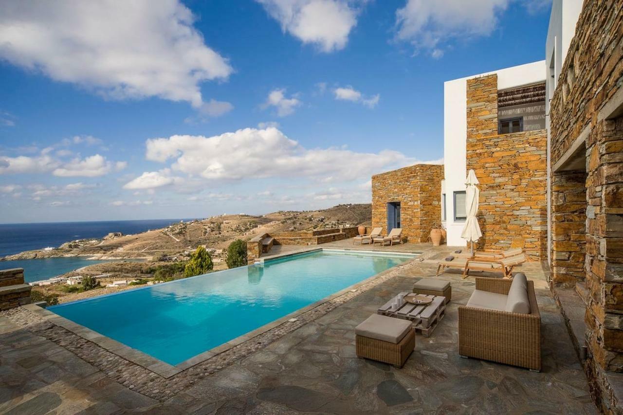 Luxury Cycladic Villa-Enjoy Infinity Pool Sunsets Koundouros المظهر الخارجي الصورة